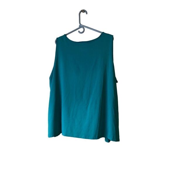 Catherine’s Polyester Teal Tank 4X - Picture 2 of 7